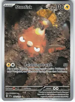 Stunfisk - 202/191 Pokemon SV08: Surging Sparks Holo Illustration Rare NM - Image 1