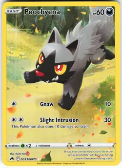 Poochyena GG33/GG70 Pokemon Crown Zenith: Galarian Gallery Holo Ultra Rare NM - Image 1
