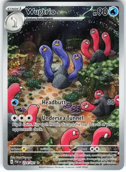 Wugtrio - 224/091 Pokemon SV: Paldean Fates Holo Illustration Rare NM - Image 1