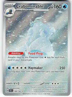 Crabominable - 149/142 Pokemon SV07: Stellar Crown Holo Illustration Rare NM - Image 1