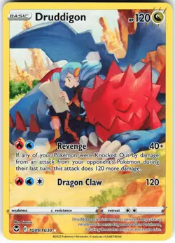 Druddigon TG09/TG30 Pokemon SWSH12: Silver Tempest Trainer Gallery Holo Ultra NM - Image 1