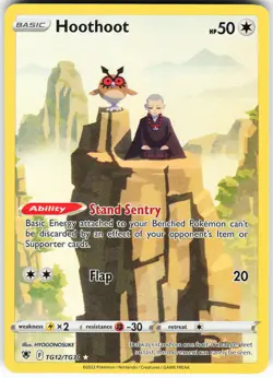 Hoothoot TG12/TG30 Pokemon SWSH10: Astral Radiance Trainer Gallery Holo Ultra - Image 1