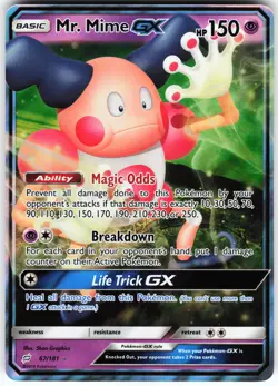 Mr. Mime GX 67/181 Pokemon SM - Team Up Holo Ultra Rare NM - Image 1