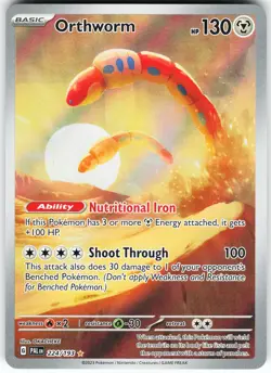 Orthworm - 224/193 Pokemon SV02: Paldea Evolved Holo Illustration Rare NM - Image 1