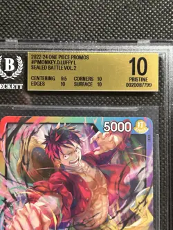 2022-24 One Piece Promos P Monkey D Luffy Sealed Battle Vol. 2 BGS 10 PRISTINE - Image 2