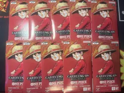 One Piece OP-13 Carrying On His Will Sleeved Booster Pack Lot 10 packs sealed - Image 1