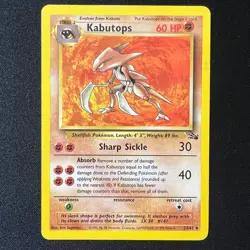 Kabutops 24/62 – Fossil Vintage WOTC Pokemon Cards – LP - Image 1
