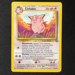 Clefable (17) - Jungle 17/64 Pokemon Vintage WOTC Rare Card LP - Image 1