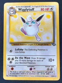 Wigglytuff - 32/64 - Vintage Rare - Jungle Set - Pokemon Card - LP - Image 1