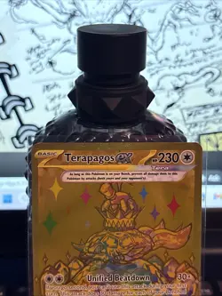 Pokemon TCG Terapagos EX Prismatic Evolutions Holo Hyper Rare Gold Card 180/131 - Image 2