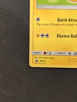 Ash's Pikachu SM112 Non Holo SM Promos Pokemon Card - NM - Image 4
