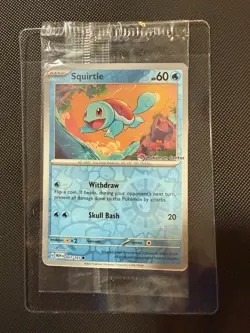 *SEALED* Mint Squirtle Pokemon Center Stamped Reverse Holo Promo 007/165 151 - Image 1