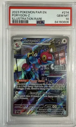 2023 POKEMON PAR EN-PARADOX RIFT ILLUSTRATION RARE #214 PORYGON-Z PSA 10 - Image 1