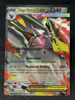 Mega Excadrill ex 065/084 - Double Rare Holo - Pokemon TCG: Pitch Black - NM - Image 1