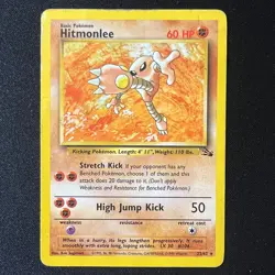 Hitmonlee (22) Rare Unlimited Fossil 22/62 Vintage Pokemon TCG – MP - Image 1