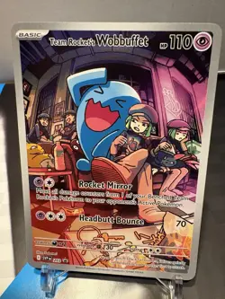 Pokemon TCG Team Rocket's Wobbuffet 203 Scarlet & Violet Promo Holo ENG NM - Image 1