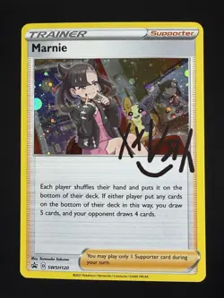 Pokemon - Black Star Promo - Marnie SWSH120 TCG - Image 1