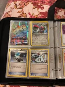 Pokemon TCG English Binder Lot w/ Pages Holo Ultra Rare Buzzwole GX Scizor - Image 2