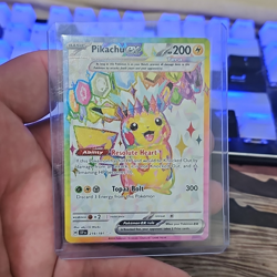 Pikachu ex 219/191 SV08 Surging Sparks Hyper Rare Full Art Holo English - Image 1