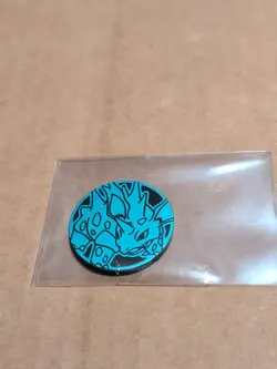 Pokemon Light Blue Nidorino Mini Coin From 151 Chinese - Image 1
