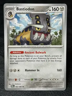 Bastiodon 062/084 - Deck Exclusive Non Holo Rare - Pokemon TCG: Pitch Black - NM - Image 1