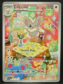 Cinccino 183/162 Temporal Forces Illustration Rare Full Art Holo Pokemon TCG - Image 1
