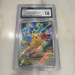 Pikachu 001/SV-P Scarlet & Violet Promo Holo CGC 10 Chinese Pokemon 2022 - Image 2