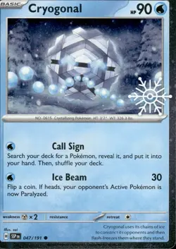 Cryogonal (Holiday Calendar) 047/191 Holo Pokemon NM - Image 1