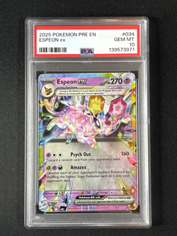 2025 Pokemon Prismatic Evolutions Espeon ex #034/131 PSA 10 - Image 1