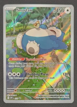 Pokemon Mew 151 Snorlax Promo 051 Illustration Holo Rare - Image 1