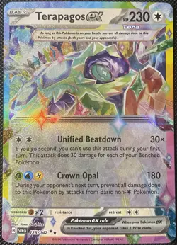 Terapagos ex 128/142 Sv07: Stellar Crown Holo - Pokemon Card - Image 1