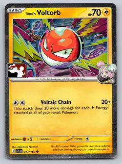 Iono's Voltorb Holo Common Prize Pack Series Cards 047/159 NM c2c - Image 1