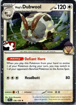 Hop's Dubwool Holo Rare Prize Pack Series Cards 136/159 NM - Image 1