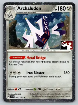 Archaludon Holo Rare Prize Pack Series Cards 107/142 NM c1 - Image 1