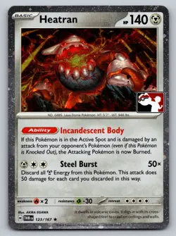 Heatran Holo Rare Prize Pack Series Cards 123/167 NM - Image 1
