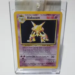 Alakazam 1/102 Base Set Vintage 1999 Pokemon Rare Holo Card English - Image 1