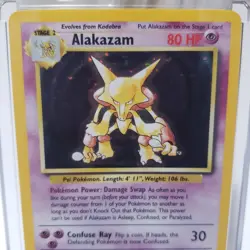 Alakazam 1/102 Base Set Vintage 1999 Pokemon Rare Holo Card English - Image 2