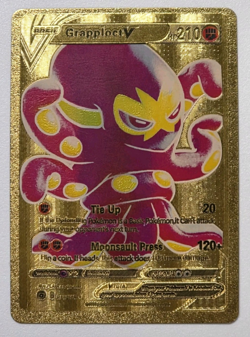 Grapploct V 210hp Gold Foil Fan Art Pokemon Collectible Card TCG - Image 1