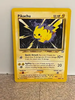 Pokemon Pikachu 70/111 Rare Non-Holo Neo Genesis Unlimted Card NM - Image 1