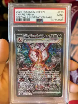 Pokemon TCG Obsidian Flames Charizard EX Card 223/197 Sir PSA 9 Mint - Image 1
