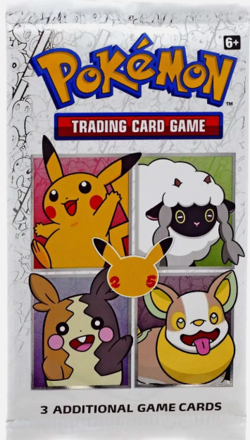 Pokemon TCG 25th Anniversary 3 Card Booster (1) Sealed Pack General Mills Cereal - Image 1