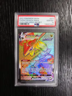 PSA 10 Rayquaza Vmax 217/203 Evolving Skies Rainbow Secret POKEMON - Image 1