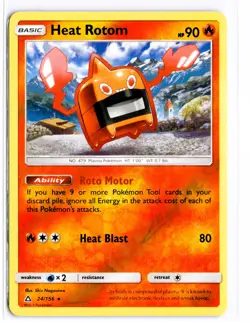 2018 TCG Pokemon #24 Heat Rotom 24/156 Reverse Holo Ultra Prism - Image 1