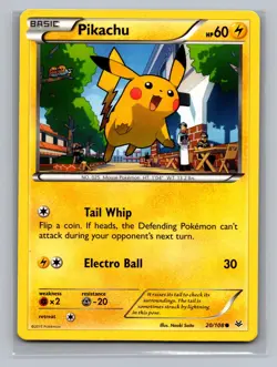 Pikachu 20/108 Common Roaring Skies Pokemon Near Mint - Image 1