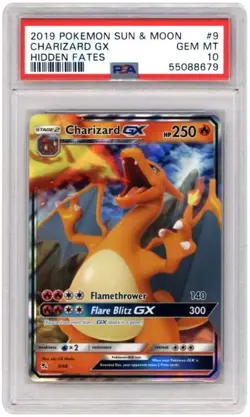 2019 POKEMON SUN & MOON HIDDEN FATES #9 CHARIZARD GX HIDDEN FATES PSA 10 - Image 2