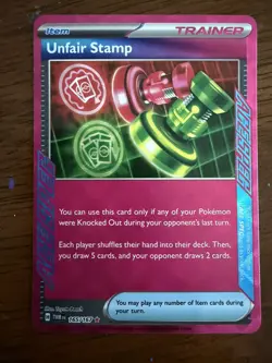 Unfair Stamp 165/167 SV06 Twilight Masquerade ACE SPEC Holo Trainer English - Image 2