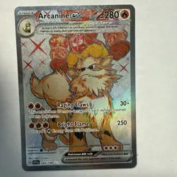 The Pokemon Company Arcanine ex 224/198 SV02 Full Art Holo UR 280HP Eng - Image 1