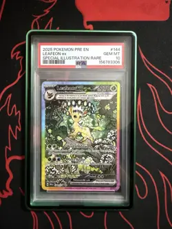 2025 POKEMON PRE EN-PRISMATIC EVOLUTIONS #144 LEAFEON EX PSA 10 - Image 1