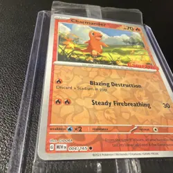 🔥 Pokemon TCG 🔥 Charmander 004/165 SV 151 MEW - Sealed GameStop Stamp Promo ✈ - Image 3