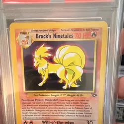 Pokemon PSA 8 2000 Gym Challenge Brock's Ninetales Holo Rare 3/132 - Image 3